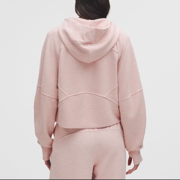 lululemon Waffle Scuba Oversized Full-Zip Hoodie Heathered Minkberry XS/S - Picture 3 of 3